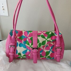 Vintage Y2K BCBG Pink Shoulder Bag 90s Preppy Purse
